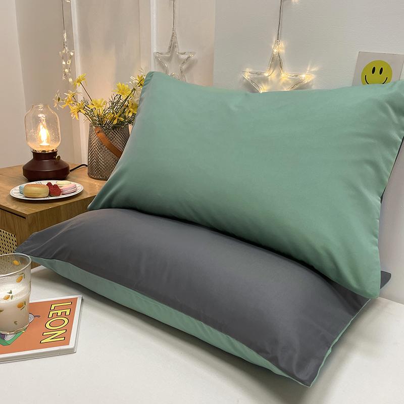 Gray Pillows Cover 2pcs Pillowcase 48x74cm Cushion Cover Rectangle Pillowslip for Home Funda Almohada Simple Style Pillow Case