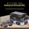Waterproof Lure Storage Box with Removable Dividers and Large Capacity, Secured with Combination Buckles for Fishing Tackle Accessories.