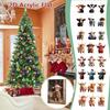 2025 Christmas Advent Calendar 24 Days Funny Cow Countdown Box Xmas Tree Hanging Decor for Holiday Party Favors Home Decorations