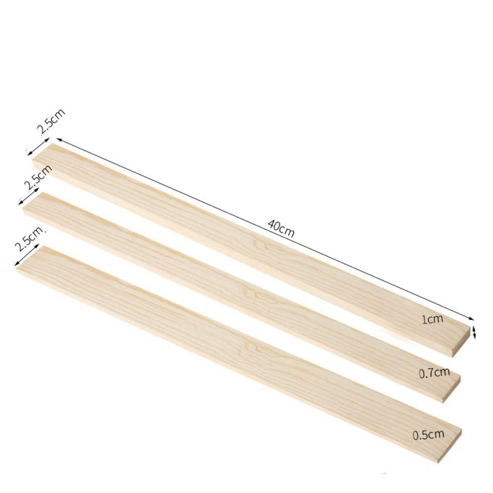 2pcs Multi Size Mud Roller Guide Pine Polymer Clay Guide Handmade Wooden Strip  Pottery Making