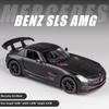 Масштаб 1/32 Литой сплав Benz SLS AMG Модель суперспортивного автомобиля Симуляция Звук и свет Игрушка Праздничный подарок для друзей Коллекционировать