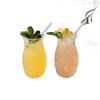 High Borosilicate Glass Creative Water Cup Juice Milk Tea Glass Bar Bartending Pineapple Cup Straw