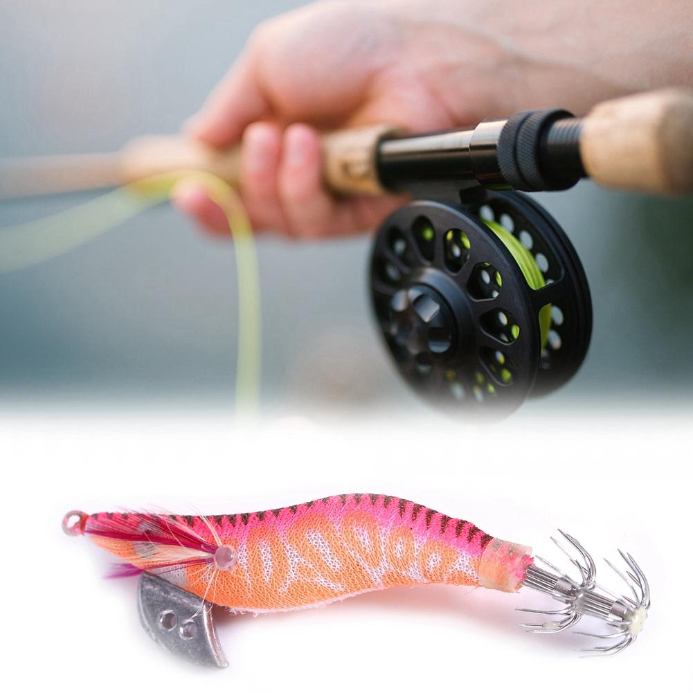 4Pcs Luminous Plastic Shrimp Bait Squid Shrimp Jig Jigging Lures Night Dawn Fishing