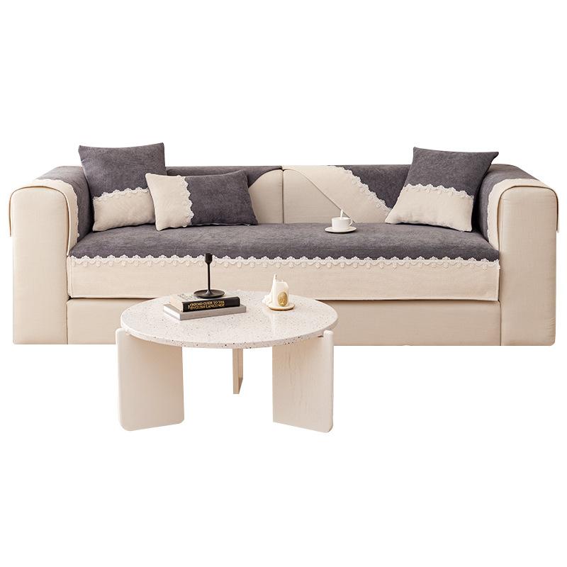 Вельветовая диванная подушка контрастного цвета, универсальная подушка на четыре сезона, Нескользящий чехол для дивана, новинка 2024, чехол, полотенце, одеяло