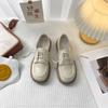 Корейская платформа туфли из кожи с большой головой женские лоферы одинарные туфли 2025 весна и осень новая обувь для формы JK в студенческом стиле японский тренд