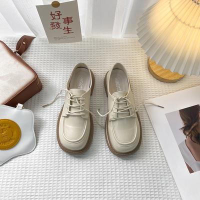 Корейская платформа туфли из кожи с большой головой женские лоферы одинарные туфли 2025 весна и осень новая обувь для формы JK в студенческом стиле японский тренд