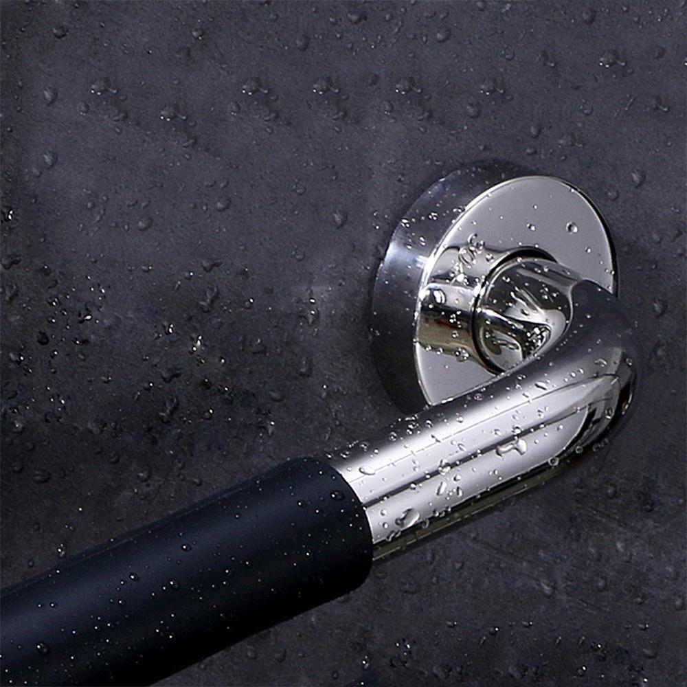 19,6-дюймовая противоскользящая ручка для душа из нержавеющей стали, ручка для ванной комнаты с силиконовым покрытием