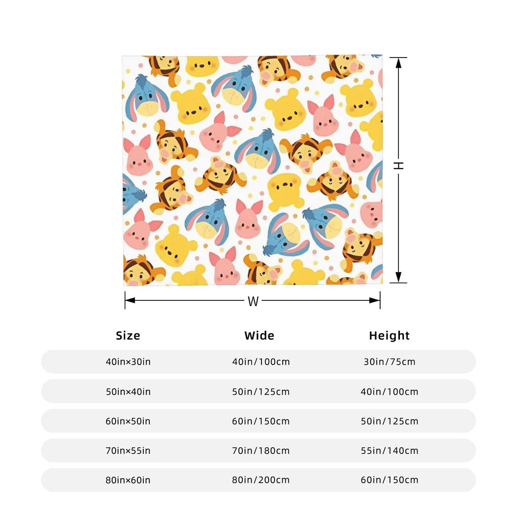 Tigger Blanket Fleece Winnie The Pooh Ultra-Soft Throw Blanket for Bedroom Sofa Bedspread