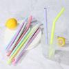 6 Pcs Reusable Food Grade Silicone Straws Straight Bent Multicolor Drinking Straw For Children's Party Bar Accessories