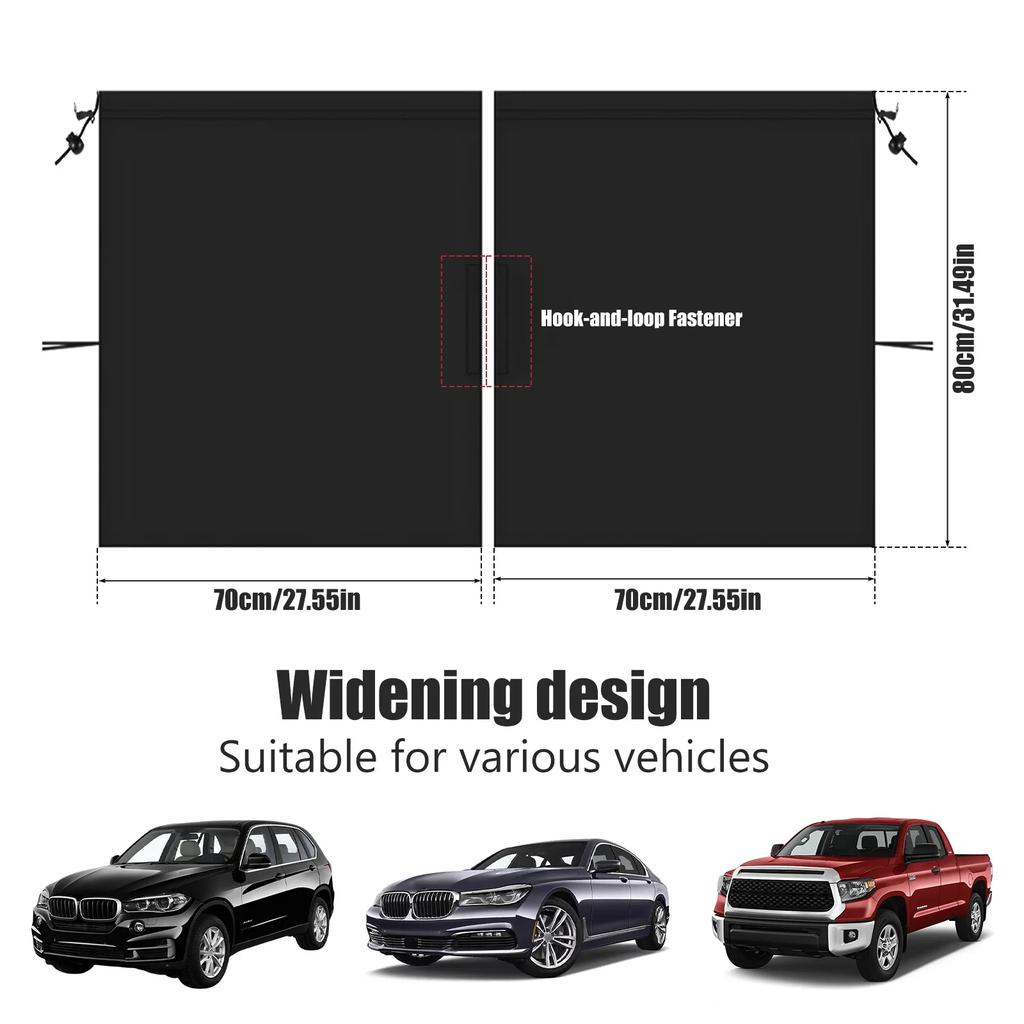 Car Privacy Curtains Universal Car Divider Curtain Between Rear Seat Auto Blackout Curtains Car Sun Shades Side Window Covers