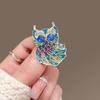 Artisan Crafted Owl Pin Jewelry Featuring Vibrant Enamel Inlay Durable Metal Construction Unisex Fashion Accessory