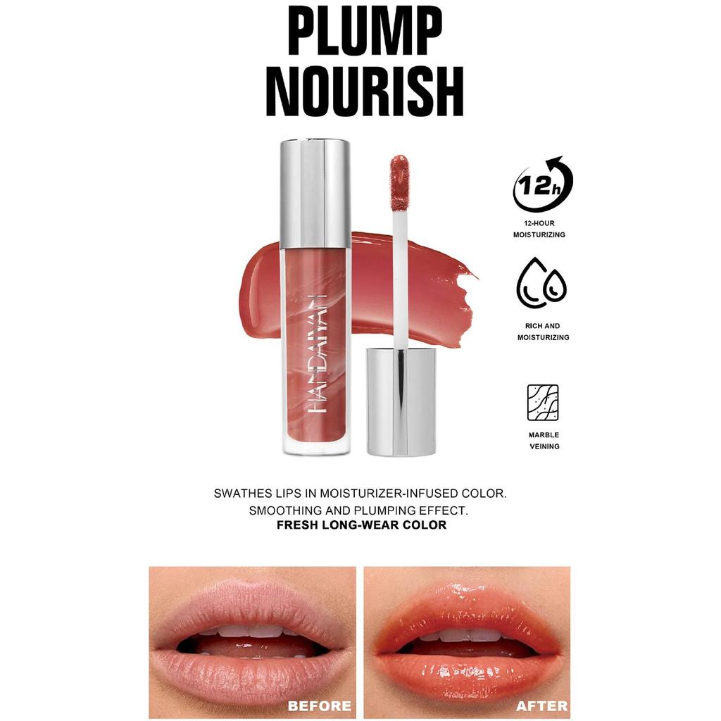 HANDAIYAN Блеск для губ, сексуальный, пухлый, блестящий, хрустальный, жидкая помада, водостойкий, увлажняющий, масляный, блеск для губ, макияж