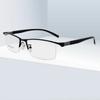 Business Square Half Frame Reading Glasses Men Gradual Adjustment Bifocal Vision Converted Light Multifocal Glasses