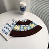 Handmade Crochet Flower Bucket Hat for Girls Korean Hot Travel Beach Panama Caps Design Knitted Hat Winter Beanie Wool Warm Cap