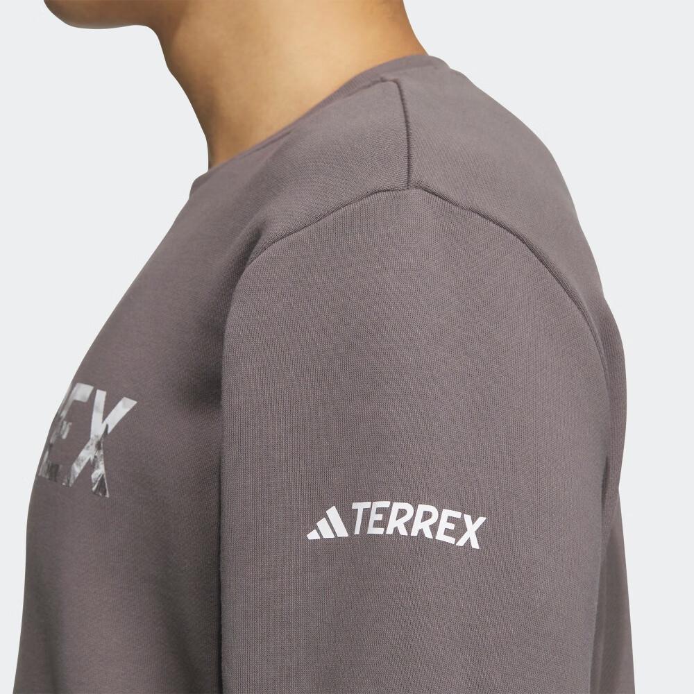adidas Алфавит с круглым вырезом, спортивный пуловер на открытом воздухе, мужские топы, темно-серый JE6768
