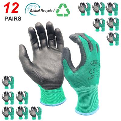 NMSafety 12 пар защитных рабочих перчаток для сада, резиновые трикотажные промышленные защитные рабочие перчатки
