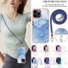 Electroplated Marble IMD Shockproof Phone Case with Crossbody Lanyard for iPhone 15 14 Plus 13 12 11Pro Max /Samsung S23 S22 S21Ultra Plus A14 A54 A53