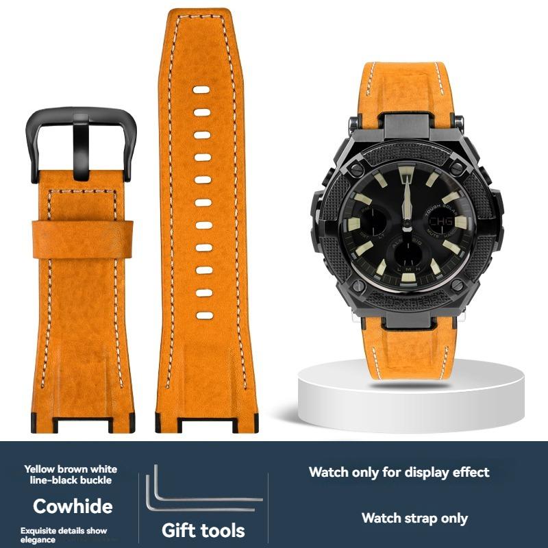 Для Casio G-SHOCK GST-S130/S110/S120/W130L GST-210/B100/W300 Натуральная кожа Ремешок для часов Браслет Мужской Нейлон Ремешок для часов 26 мм