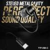 Słuchawki stereo USAMS EP-43 USB-C Metalowe Czarne