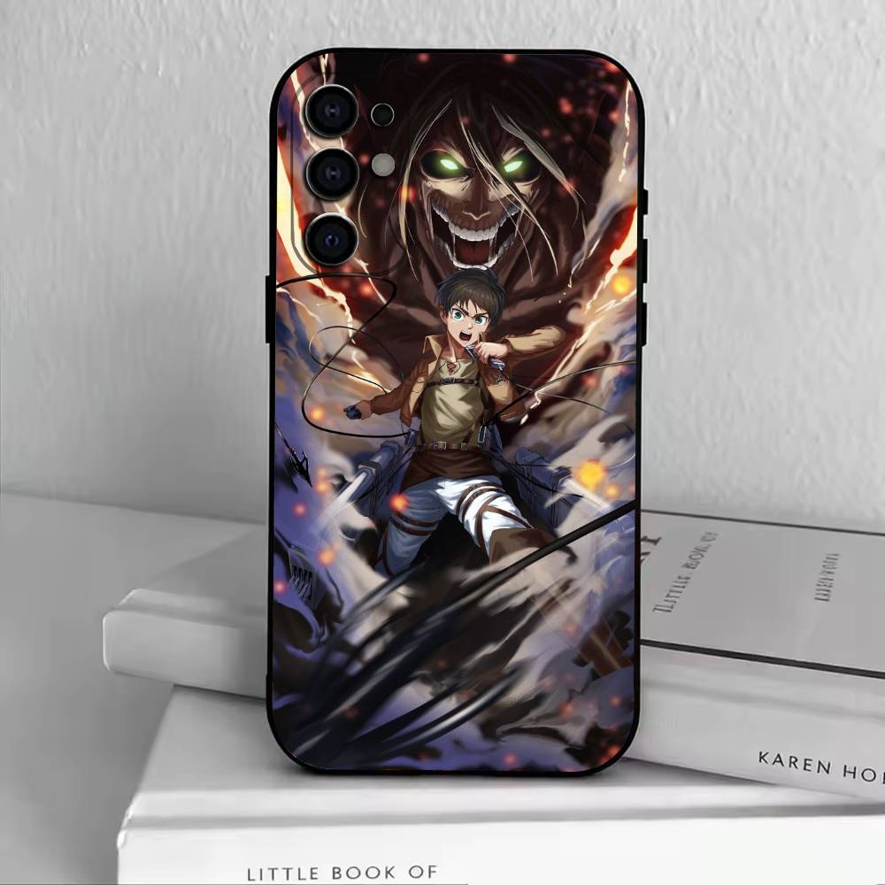 A-Attack Titan Phone Case For Samsung S25,S24,S21,S22,S23,S30,Ultra,S20,Plus,Fe,Soft Silicone Black Cover