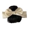 Bow Knot Headwear Soft Hairpiece Fashionable Baby Bangs Wig Headband  Newborns Accessories