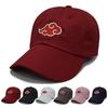 Comfortable Cotton Blend Naruto Uzumaki Baseball Cap Featuring Iconic Akatsuki And Uchiha Embroidery