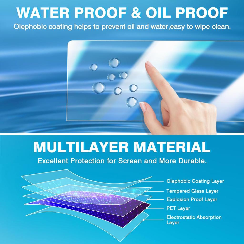 Karltys 2 Собранный протектор экрана, применимый 2019-2022 Honda Pilot/2019-2024 Passport8 дюймов сенсорный экран, 9H закаленное стекло защитная пленка для экрана