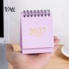 Desktop Organizer with Stickers 2027-2028 Mini Standing Flip Desk Calendar, 18 Month Planner from Jan. Academic Year 2027 to Jun. 2028, Pocket