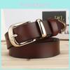 Solid Simple Color Leather Waist Belt Metal Pin Buckle Street Decoration Girl