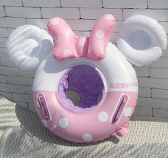 Желтое защитное кольцо для детского сиденья для купания с защитой от солнца - конструкция, препятствующая опрокидыванию