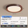 "Walnut Ceiling Lamp - Full Spectrum Eye Protection for Living Rooms & Bedrooms"