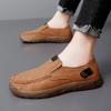 2025 New Large Size 47 Men's Shoes Outdoor Casual Shoes One-pedal Men's Leather Shoes Foot Loafers Men's