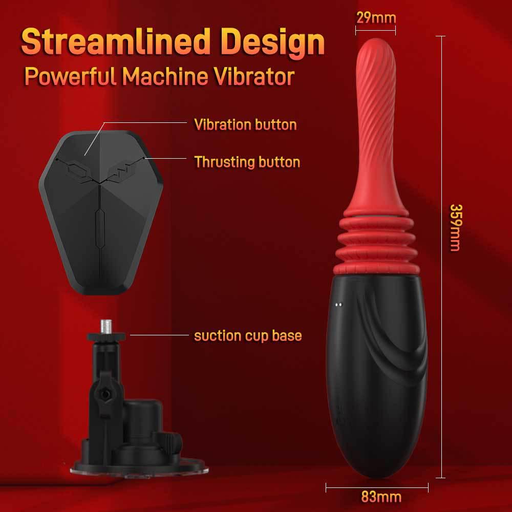 Взрослый телескопический вибрационный и нагреваемый мастурбатор с 9 режимами частоты