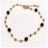 [R6374] - Designer Bracelet Steel 'Cleopatra' Black Gold - 4 Mm