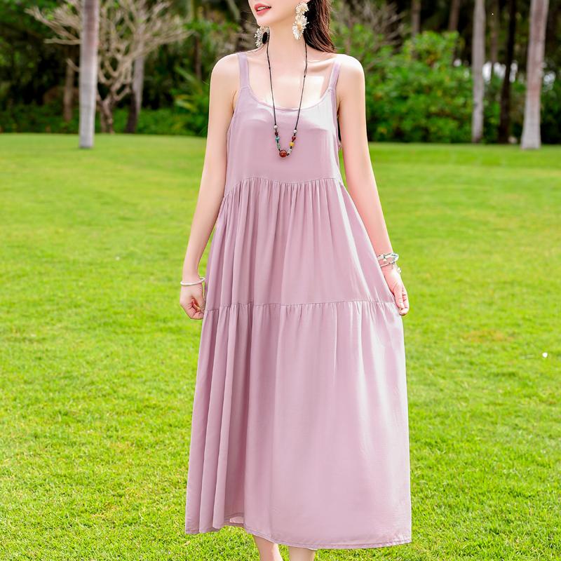 Элегантное платье на бретельках для женщин, большие размеры, повседневное летнее длинное платье, винтажная женская одежда среднего возраста