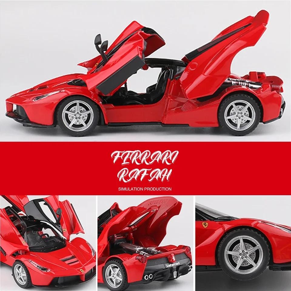 Ferrari LaFerrari Laboratory Supercar Simulation Diecast & Toy Vehicles Sounds & Light Pull Back Car 1:32 модели из сплава в подарок на день рождения