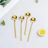 XC Light Stainless Steel Creative European Long Spoon Set of 6, 1 Piece, Gold, Korean Popular Tableware