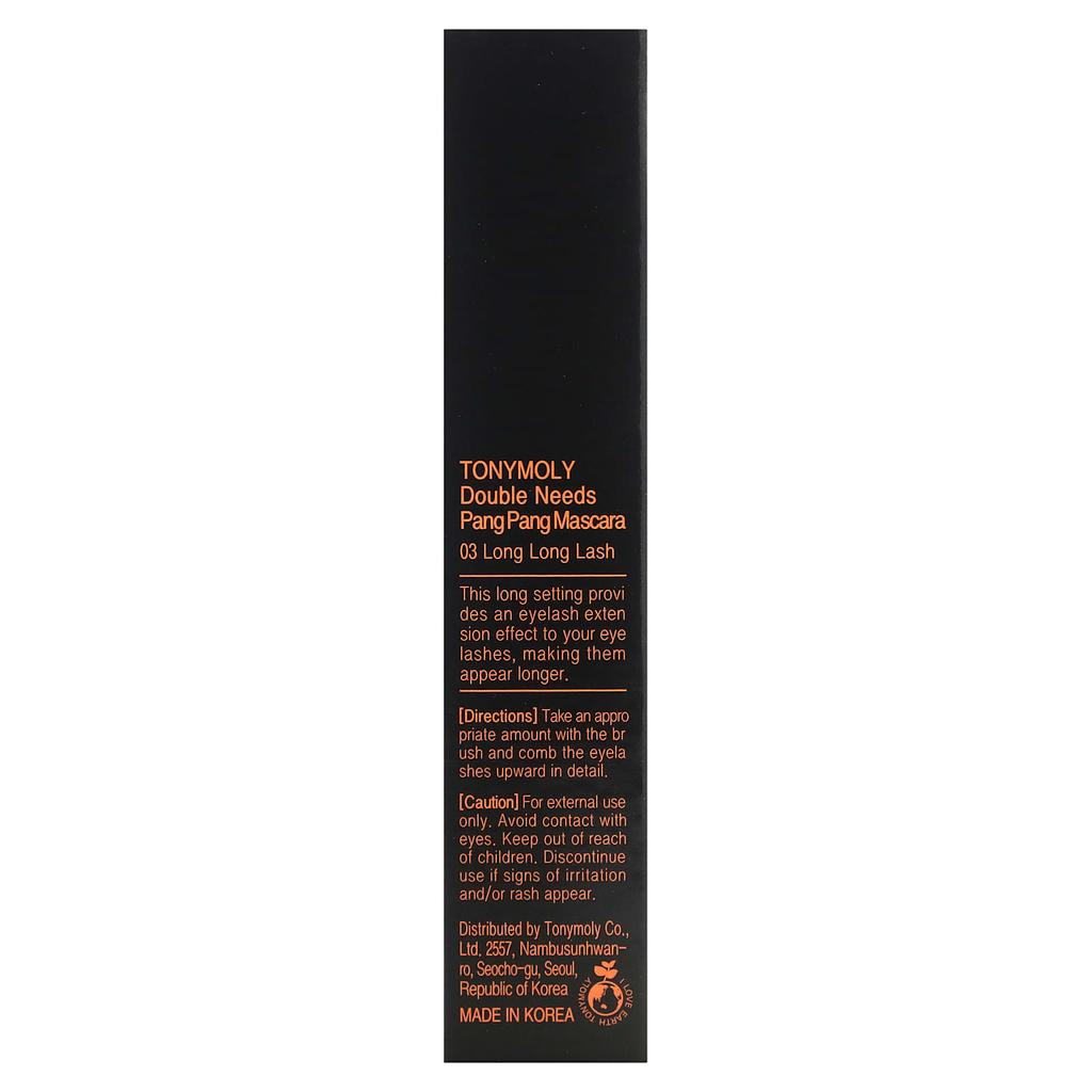 TonyMoly, Тушь для ресниц Double Knees Pangpang, оттенок 03 Long Long Lash, 12 г (0,42 унции)