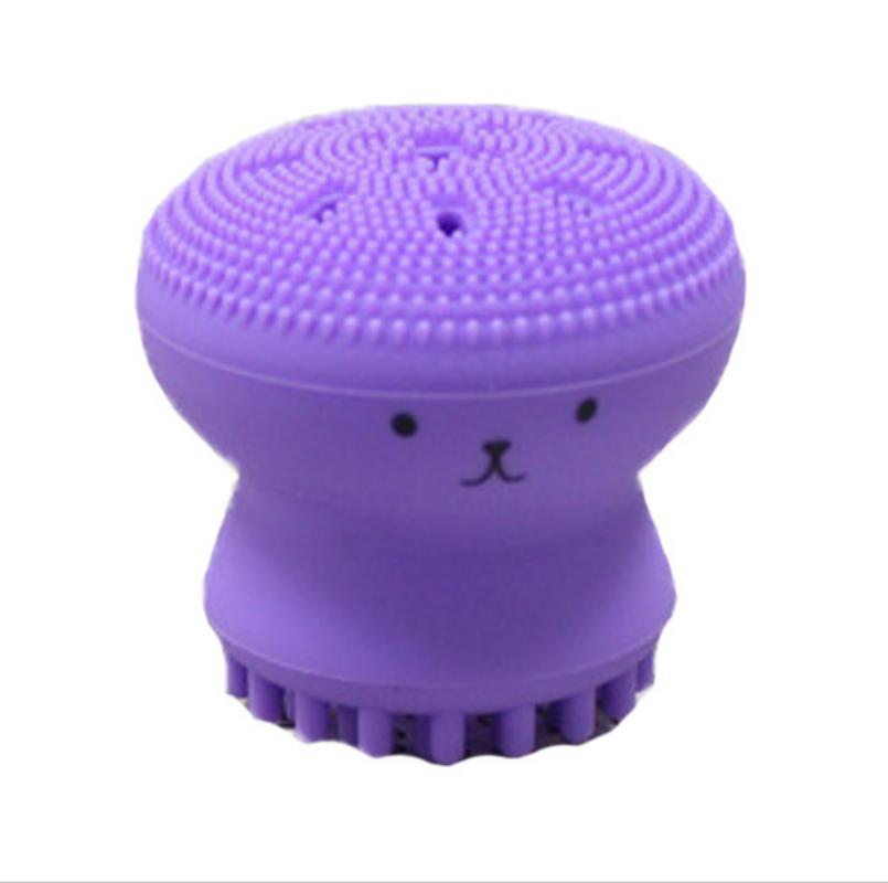 Силиконовая щетка для чистки лица в форме осьминога Массажная щетка для отшелушивания лица