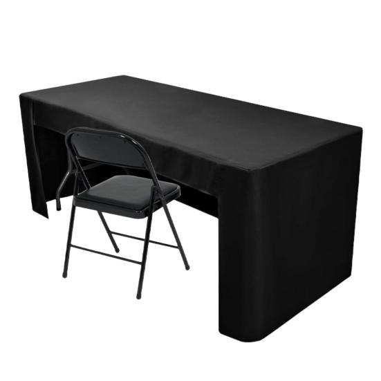 Скатерть на резинке из полиэстера с открытой спиной, однотонная моющаяся скатерть