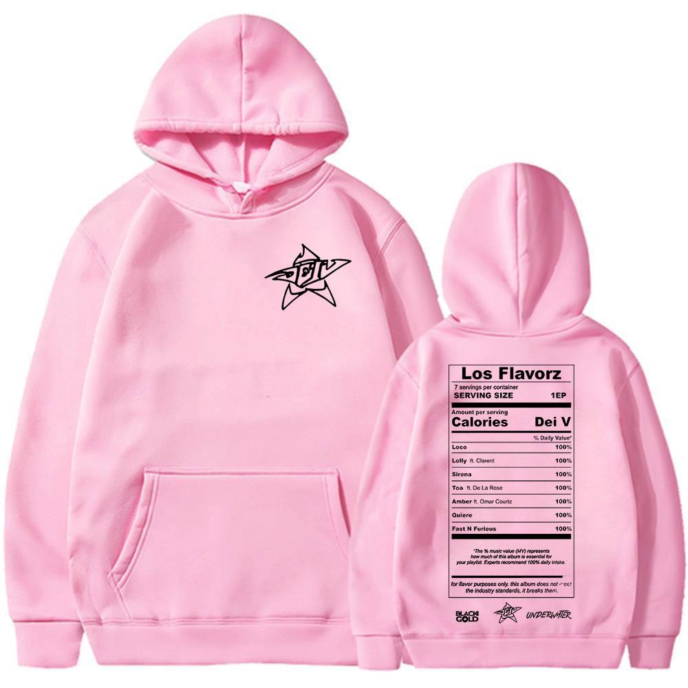Rapper Dei V Los Flavorz Album 2025  Hoodies Men Women Clothing Fashion Hip Hop Long Sleeve Sweatshirt Casual Oversized Pullover