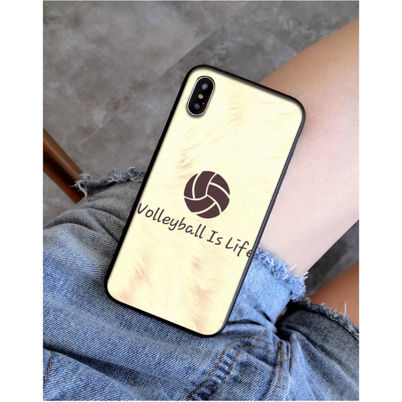YNDFCNB I love Volleyball Phone Case for iphone 11 12 Mini Pro Max X XS MAX 6 6s 7 8 Plus 5 5S 5SE XR SE2020