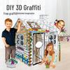 3D Graffiti Картонный Дом DIY Раскрашивание Игрушка для Детей - Образовательная и Интеллектуальная Развивающая Модель