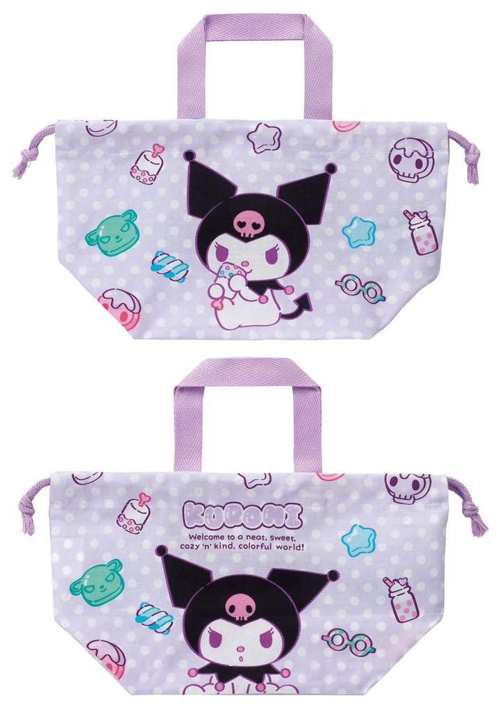 Сумки на шнурке для ланча Skater, Набор из 2 штук, Sanrio Kuromi и Mashu Gummy KB7W-A