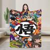 Плюшевое одеяло Dragon Balls для детей, флисовое одеяло с Соном Гоку для домашнего декора, теплое, мягкое, индивидуального качества, покрывало, идея для подарка
