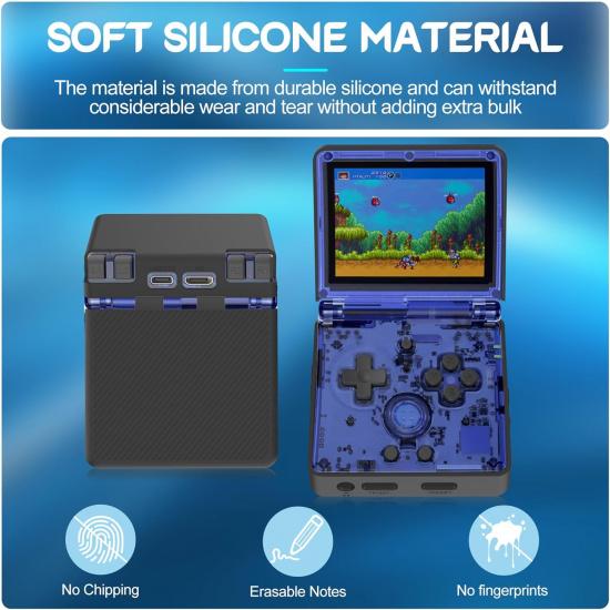 Силиконовый чехол, совместимый с Anbernic RG35XXSP, Защитный чехол из силикона, устойчивый к царапинам, моющийся, ударопрочный, для портативной ретро-игры RG35XXSP