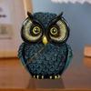 Owl Themed Resin Art Small Sculpture Decorative Piece Collectible Ornament for Bookshelf Desktop Office Decors Gift 55KF