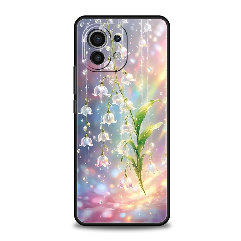 Прозрачный цветочный чехол для телефона Ландыш для Xiaomi Mi 17 Pro Max 15 14 13 12 11 Ultra 15T 14T 13T 12T 11T Pro Lite Мягкий ТПУ