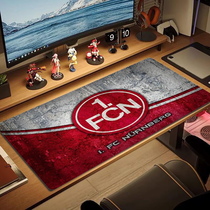 1.FC Nürnberg Logo Color Mouse Pad Large Gaming Table Cushion Non-slip Laptop Tablet Big Mousepad XXL Mat Mini PC Playmat With Lock edge