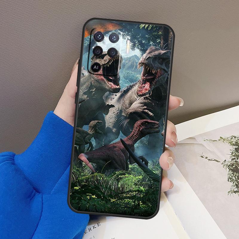 Чехол с динозаврами Юрского периода для Oppo A76 A16 A96 A17 A18 A60 A80 A40 A38 A58 A78 A98 A94 A74 A54 A15 A57 A77 A5 Pro